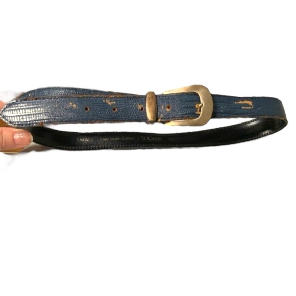 Vintage Cipriana lizard grain leather belt small - Picture 2 of 3